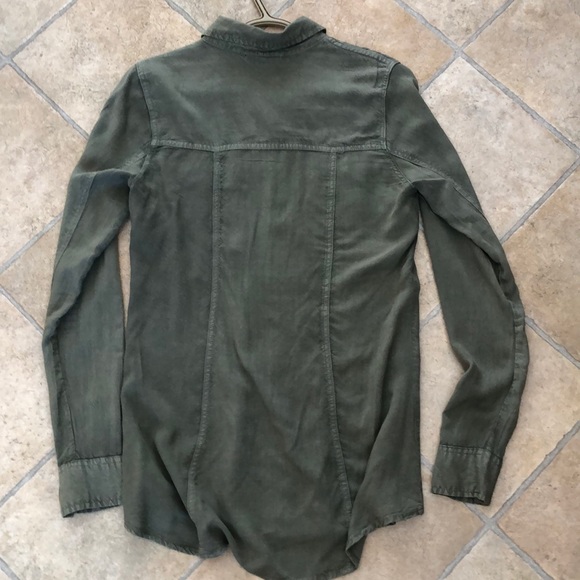 Cotton Express khaki button up top - Picture 8 of 13
